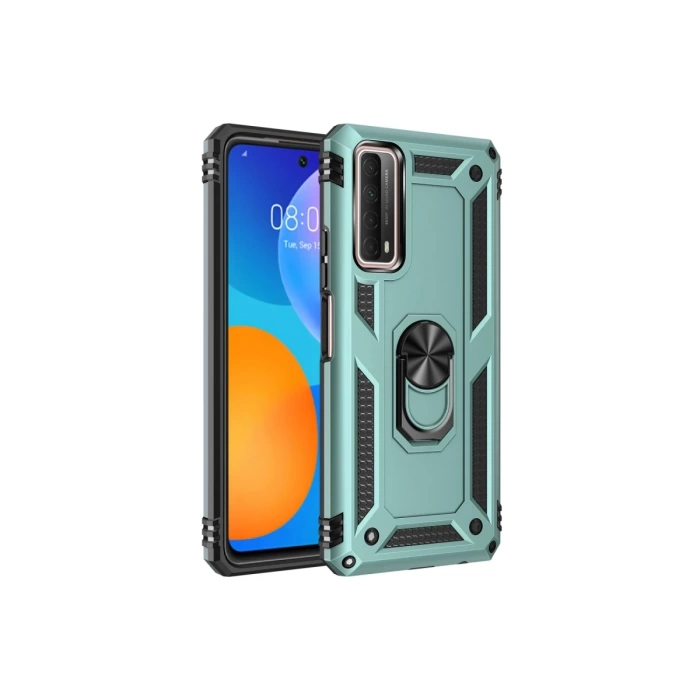 Newface Huawei P Smart 2021 Kılıf Sofya Yüzüklü Silikon Kapak