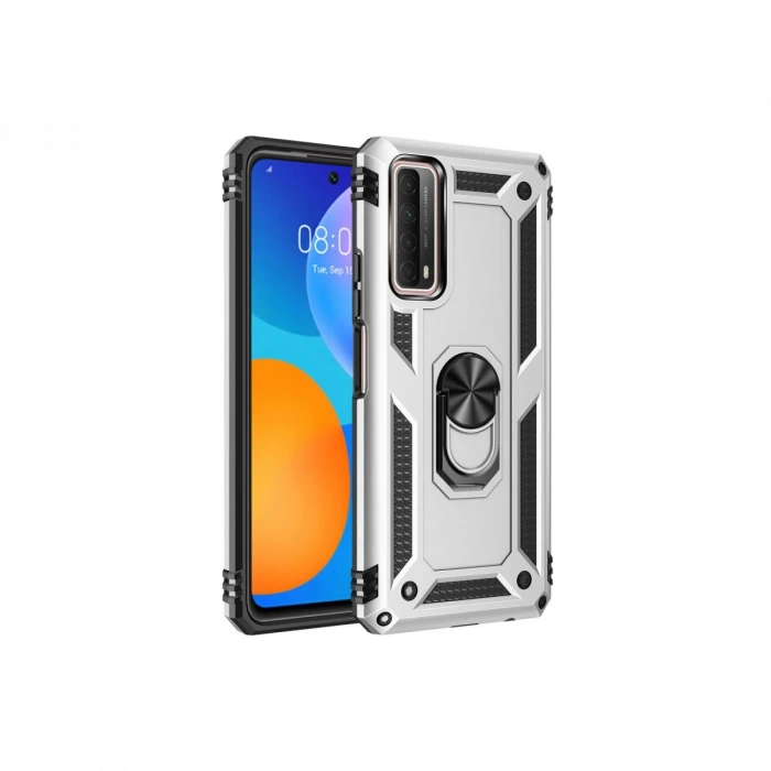 Newface Huawei P Smart 2021 Kılıf Sofya Yüzüklü Silikon Kapak