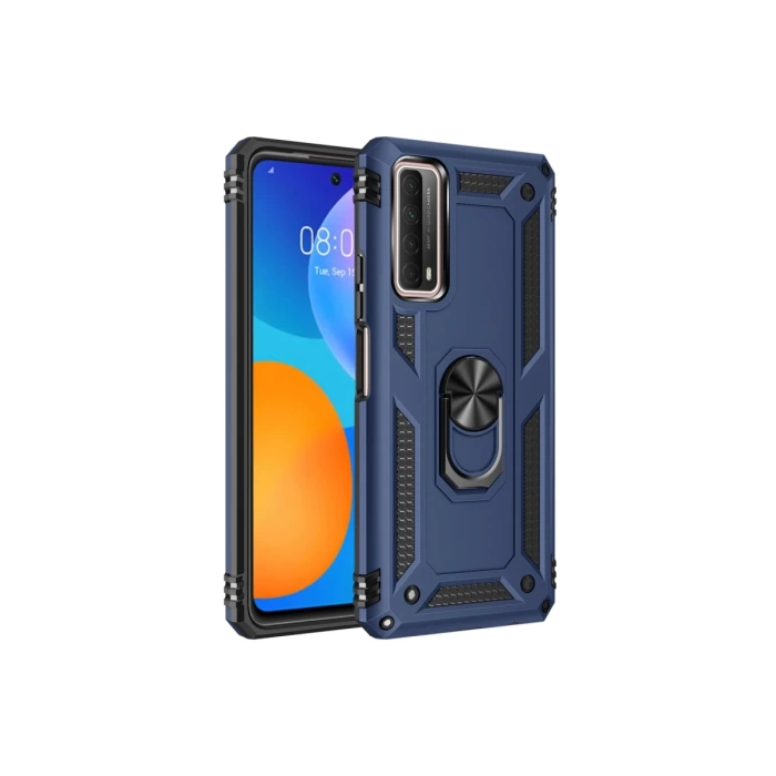 Newface Huawei P Smart 2021 Kılıf Sofya Yüzüklü Silikon Kapak
