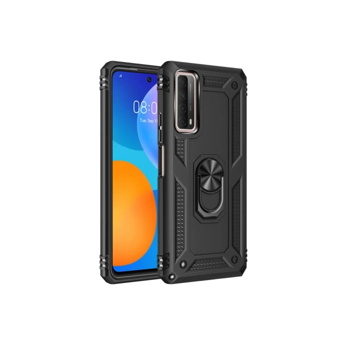 Newface Huawei P Smart 2021 Kılıf Sofya Yüzüklü Silikon Kapak