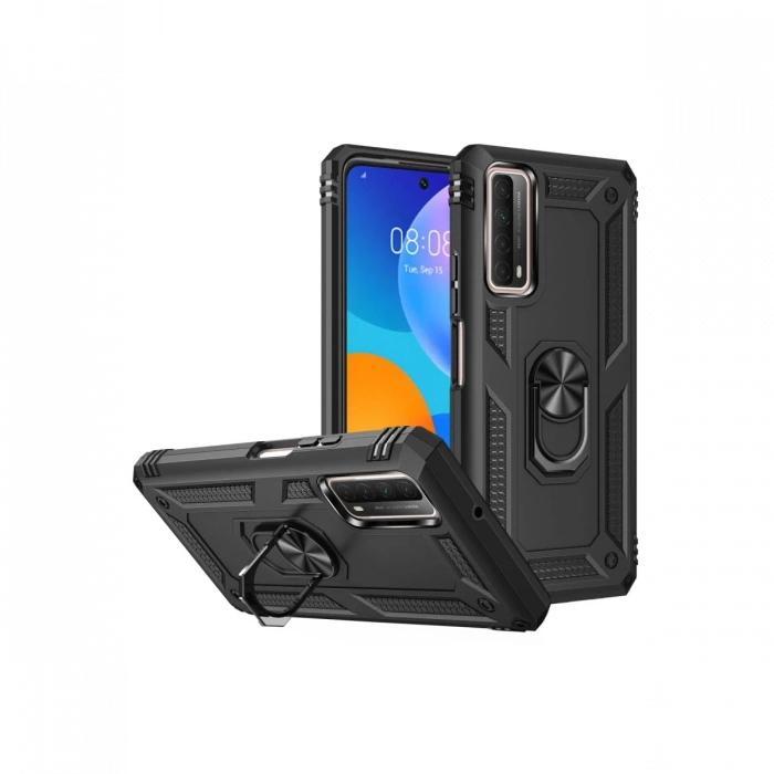 Newface Huawei P Smart 2021 Kılıf Sofya Yüzüklü Silikon Kapak