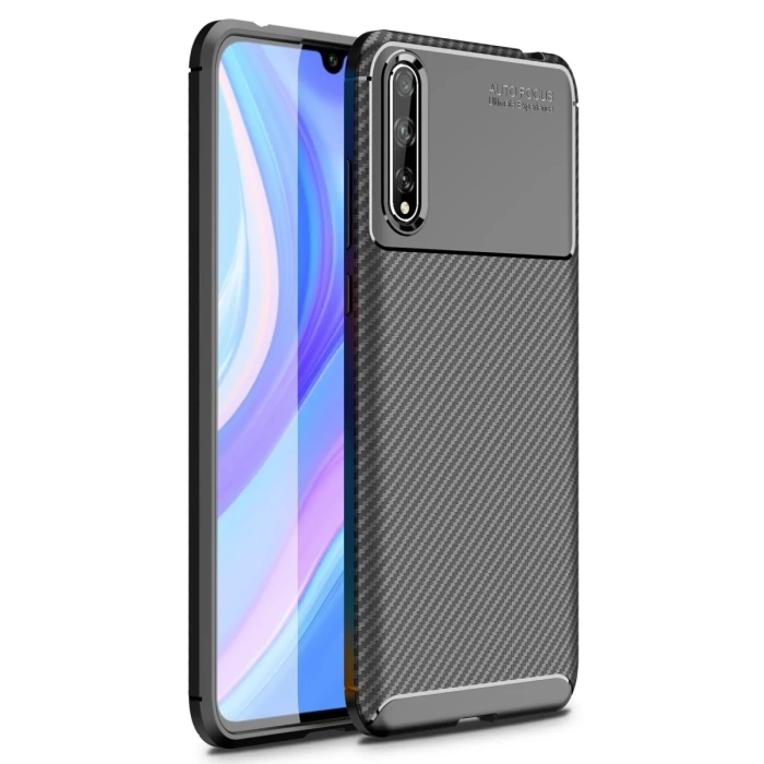 Newface Huawei P Smart S Kılıf Auto Focus Karbon Kapak