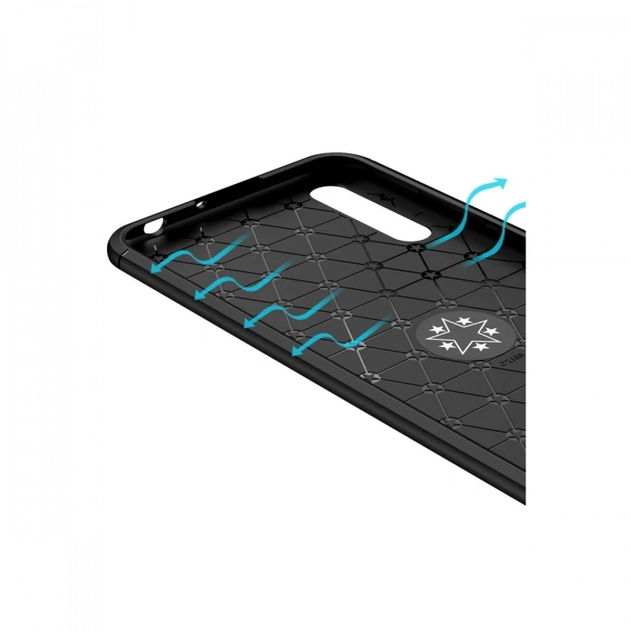 Newface Huawei P Smart S Kılıf Range Yüzüklü Silikon - Siyah