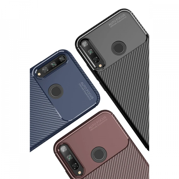 Newface Huawei P40 Lite E Kılıf Auto Focus Karbon Kapak