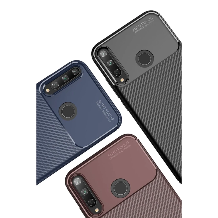 Newface Huawei P40 Lite E Kılıf Auto Focus Karbon Kapak