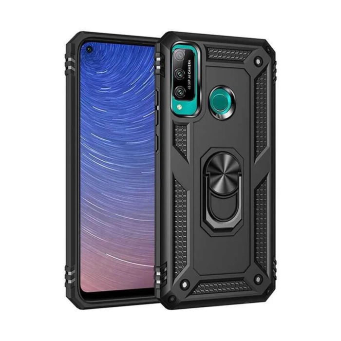 Newface Huawei P40 Lite E Kılıf Sofya Yüzüklü Silikon Kapak
