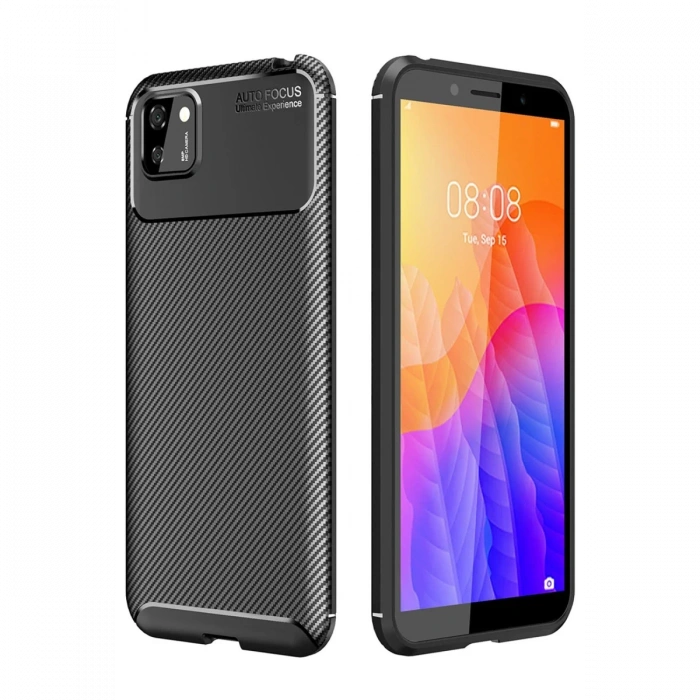 Newface Huawei Y5P Kılıf Auto Focus Karbon Kapak