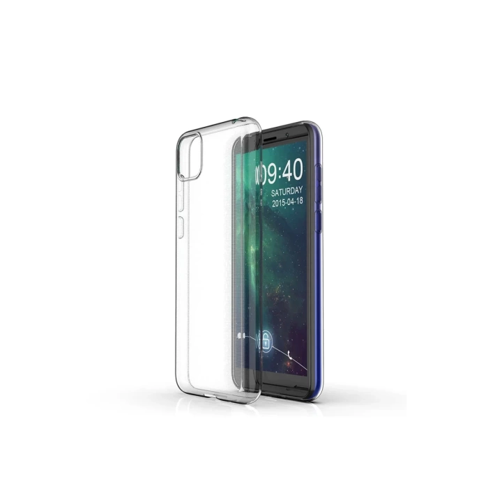 Newface Huawei Y5P Kılıf Lüx Şeffaf Silikon - Şeffaf