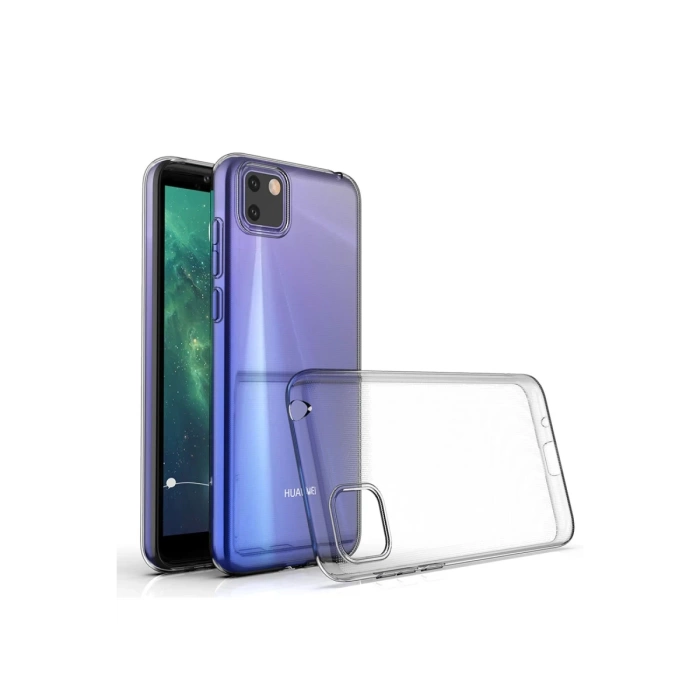 Newface Huawei Y5P Kılıf Lüx Şeffaf Silikon - Şeffaf
