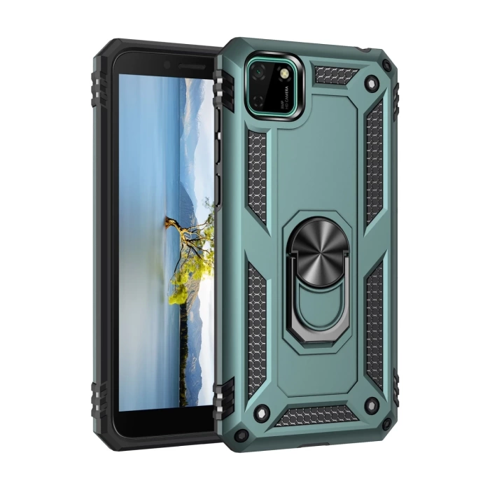 Newface Huawei Y5P Kılıf Sofya Yüzüklü Silikon Kapak