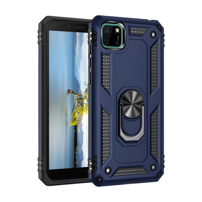 Newface Huawei Y5P Kılıf Sofya Yüzüklü Silikon Kapak