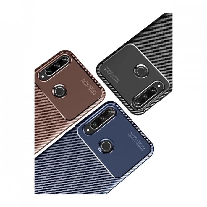 Newface Huawei Y6P Kılıf Auto Focus Karbon Kapak