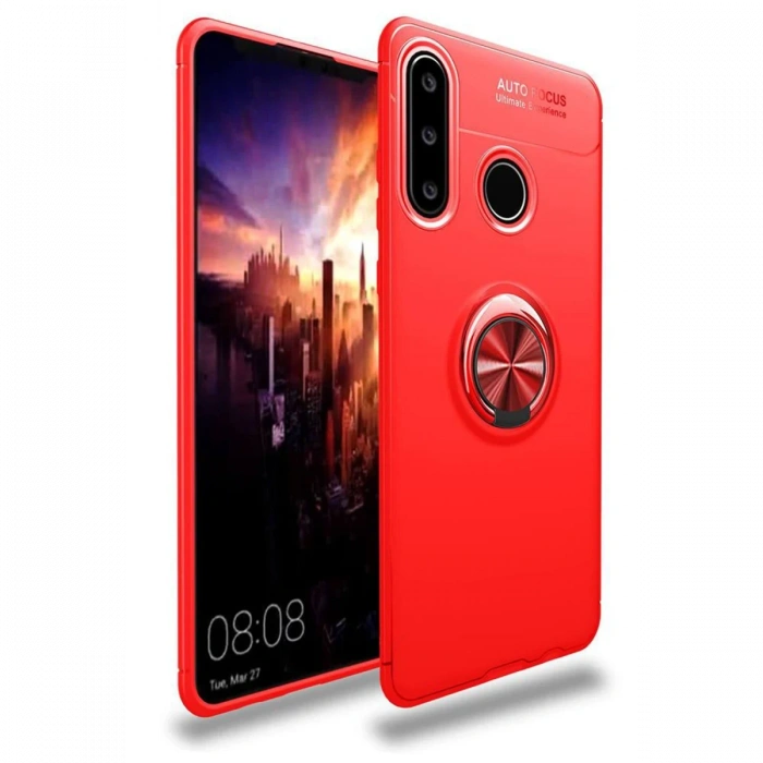 Newface Huawei Y6P Kılıf Range Yüzüklü Silikon