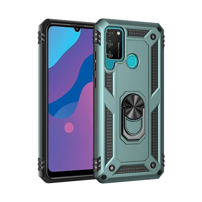 Newface Huawei Y6P Kılıf Sofya Yüzüklü Silikon Kapak
