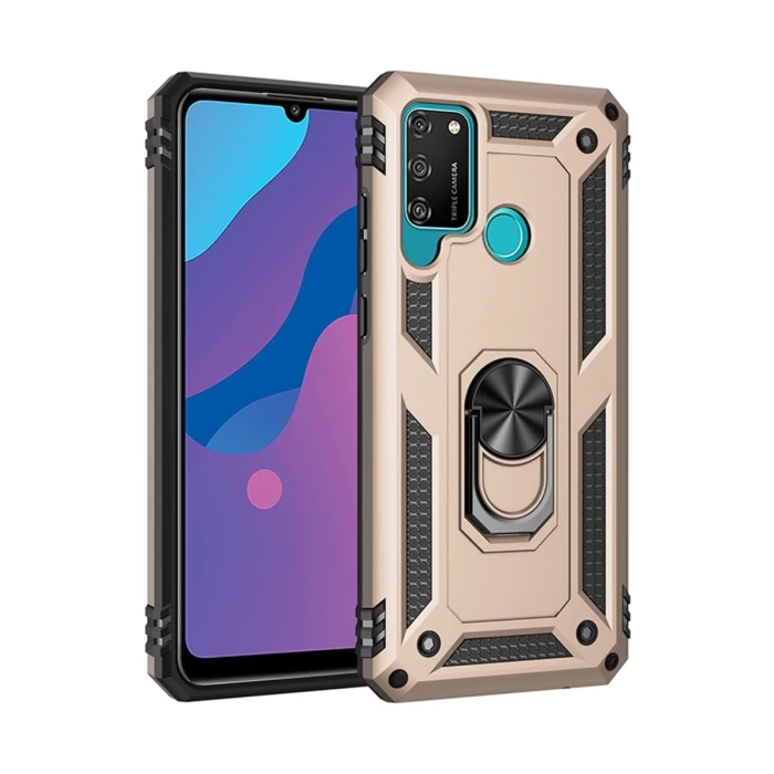 Newface Huawei Y6P Kılıf Sofya Yüzüklü Silikon Kapak