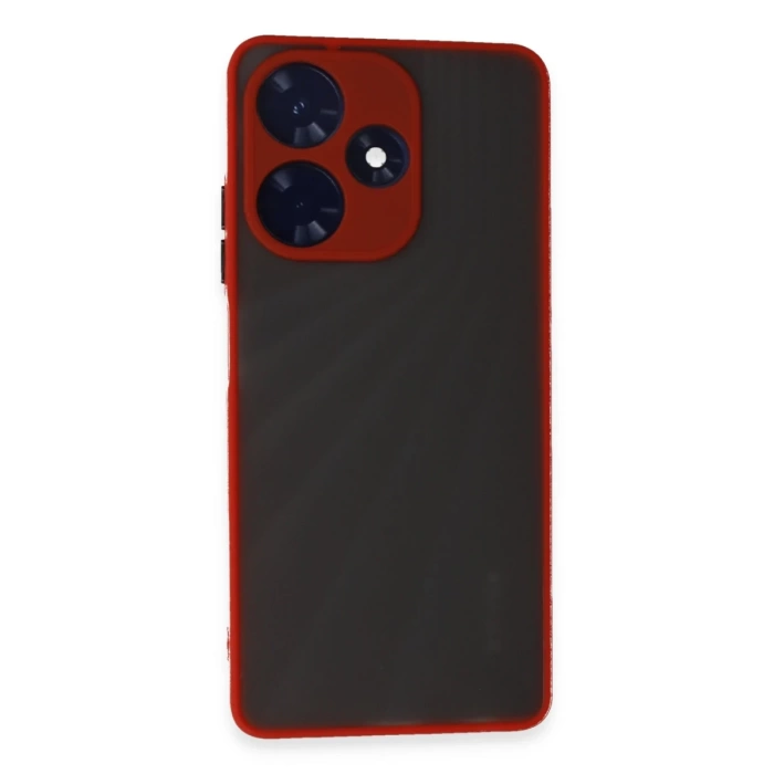 Newface İnfinix Hot 30 4G Kılıf Montreal Silikon Kapak - Kırmızı