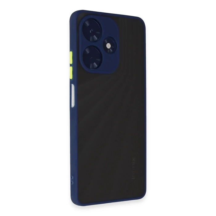Newface İnfinix Hot 30 4G Kılıf Montreal Silikon Kapak - Lacivert