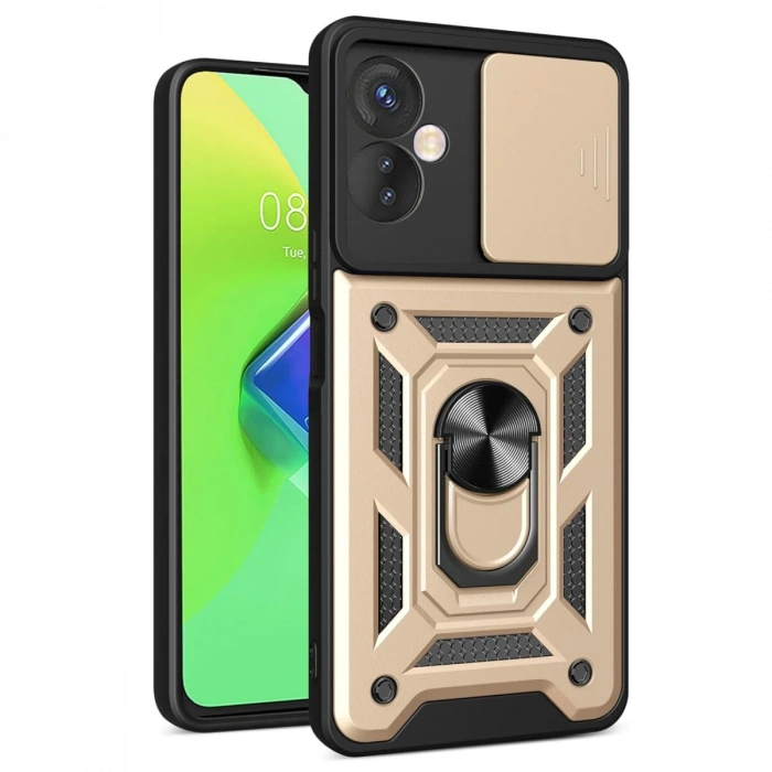 Newface İnfinix Hot 30 4G Kılıf Pars Lens Yüzüklü Silikon