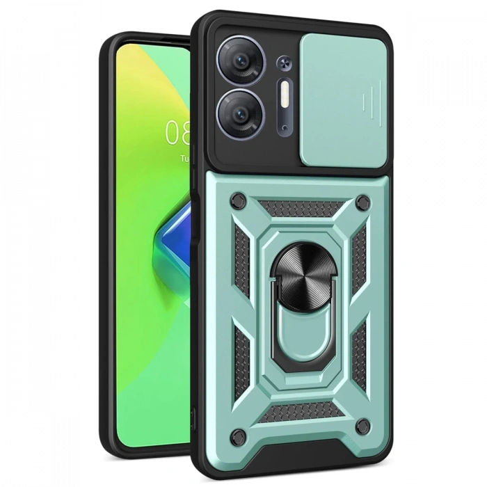 Newface İnfinix Hot 30 5G Kılıf Pars Lens Yüzüklü Silikon