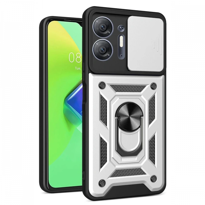 Newface İnfinix Hot 30 5G Kılıf Pars Lens Yüzüklü Silikon