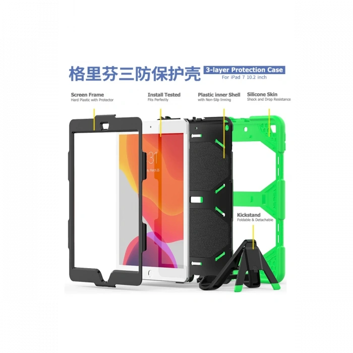 Newface iPad 10.2 (7.nesil) Kılıf Griffin Tablet Kapak - Yeşil