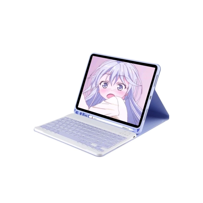 Newface iPad 2022 10.9 (10.nesil) Kılıf KC01 Smart Klavyeli Tablet Kılıfı - Lila