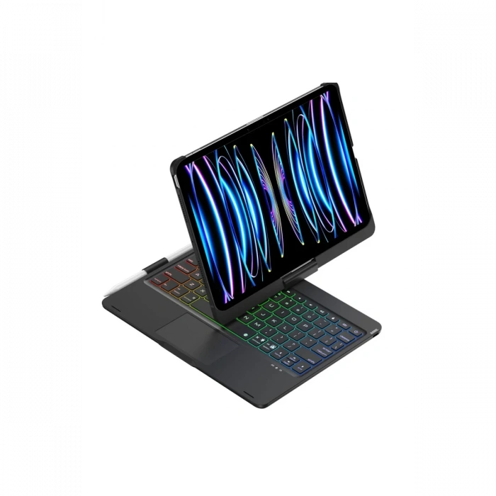 Newface iPad Pro 11 (2024) F11 ATS Kılıf Magic Dönen Klavyeli Tablet Kılıf