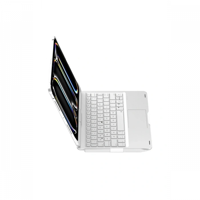 Newface iPad Pro 11 (2024) F11 ATS Kılıf Magic Dönen Klavyeli Tablet Kılıf - Gümüş