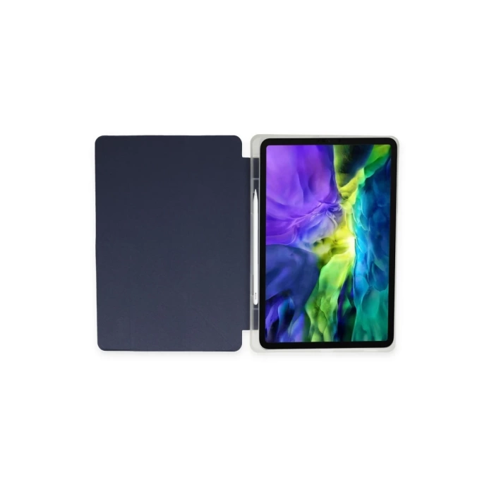 Newface iPad Pro 11 (2024) Kılıf Kalemlikli Mars Tablet Kılıfı - Lacivert