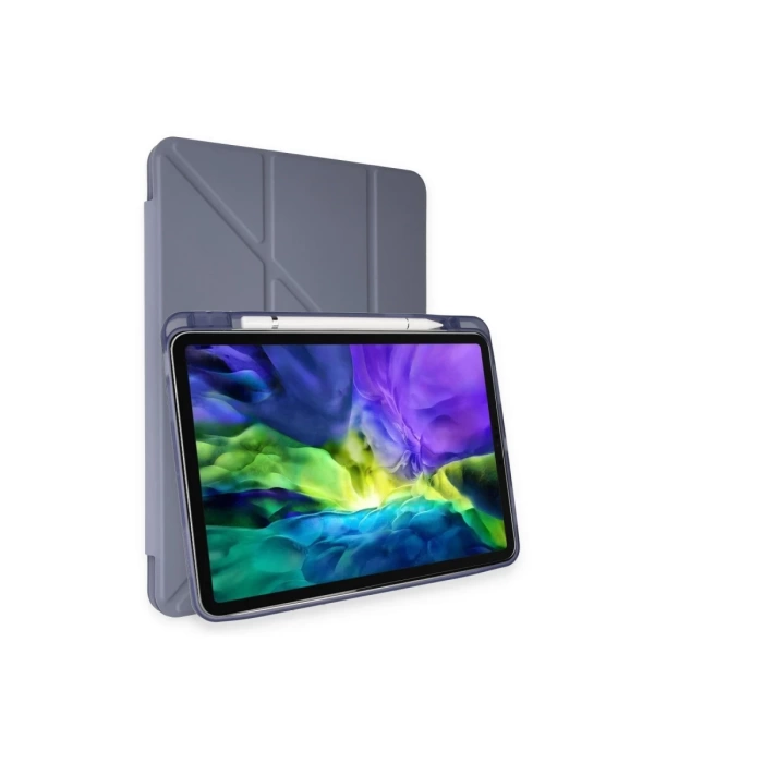 Newface iPad Pro 11 (2024) Kılıf Kalemlikli Mars Tablet Kılıfı - Lila