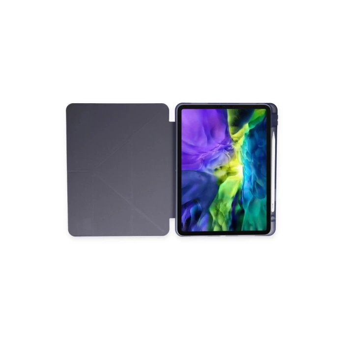 Newface iPad Pro 11 (2024) Kılıf Kalemlikli Mars Tablet Kılıfı - Lila