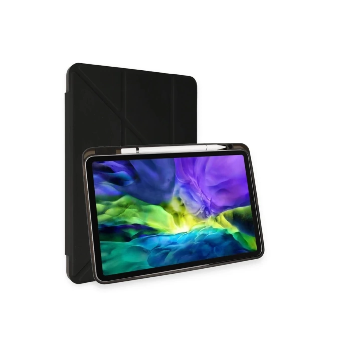 Newface iPad Pro 11 (2024) Kılıf Kalemlikli Mars Tablet Kılıfı - Siyah