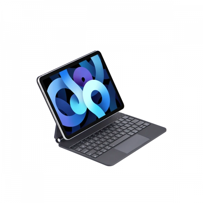 iPad Pro 11 (2024) Kılıf X7P Magic Manyetik Klavyeli Tablet Kılıfı - Siyah