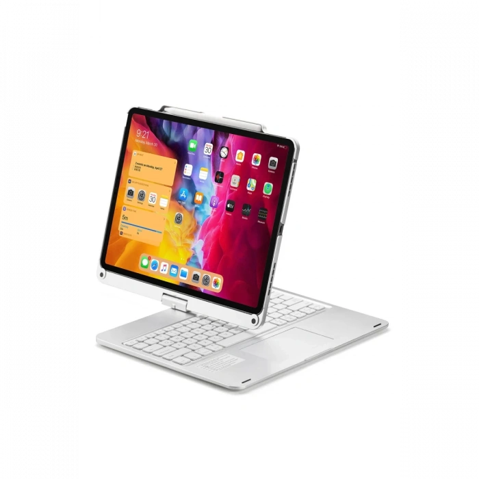 Newface iPad Pro 12.9 (2021) Kılıf Magic Dönen Klavyeli Tablet Kılıf