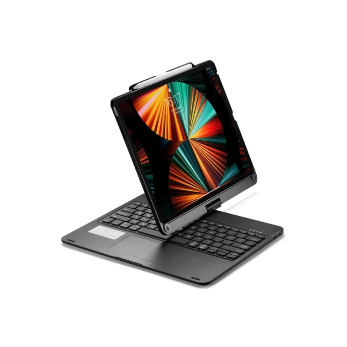 Newface iPad Pro 12.9 (2021) Kılıf Magic Dönen Klavyeli Tablet Kılıf