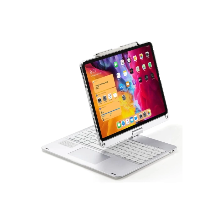 Newface iPad Pro 12.9 (2021) Kılıf Magic Dönen Klavyeli Tablet Kılıf