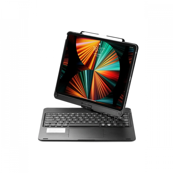 Newface iPad Pro 12.9 (2021) Kılıf Magic Dönen Klavyeli Tablet Kılıf