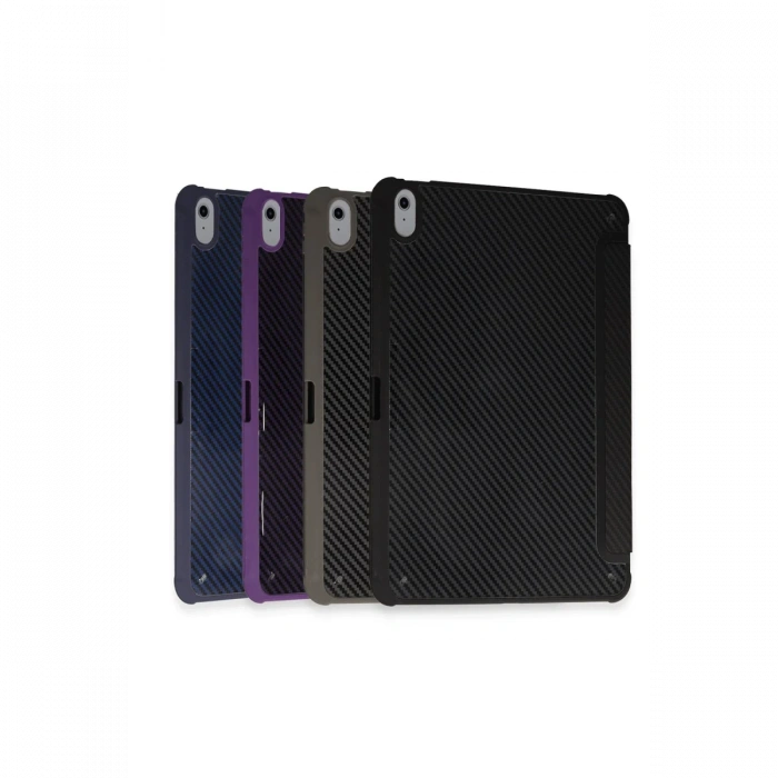 Newface iPad Pro 13 (2024) Kılıf Color Karbon Tablet Kılıfı - Koyu Gri