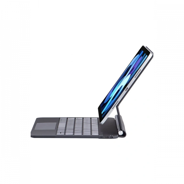 iPad Pro 13 (2024) Kılıf X9P Magic Manyetik Klavyeli Tablet Kılıfı - Siyah