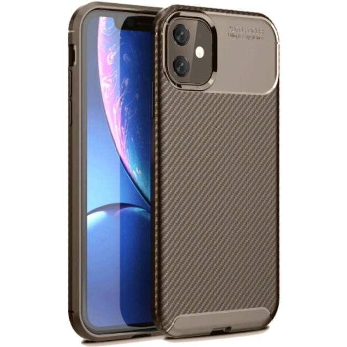 Newface iPhone 11 Kılıf Auto Focus Karbon Kapak