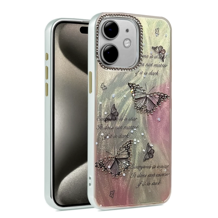 Newface iPhone 11 Kılıf Blade Aynalı Desenli Kapak