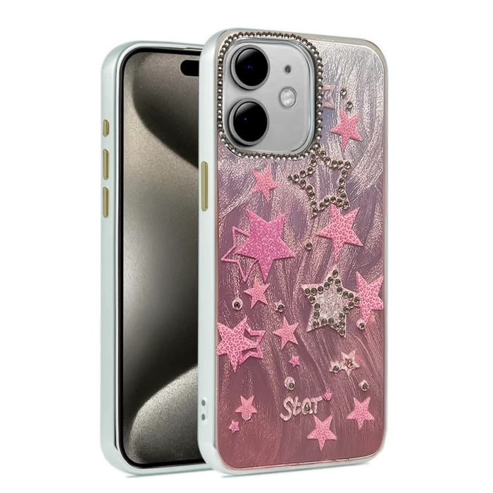 Newface iPhone 11 Kılıf Blade Aynalı Desenli Kapak