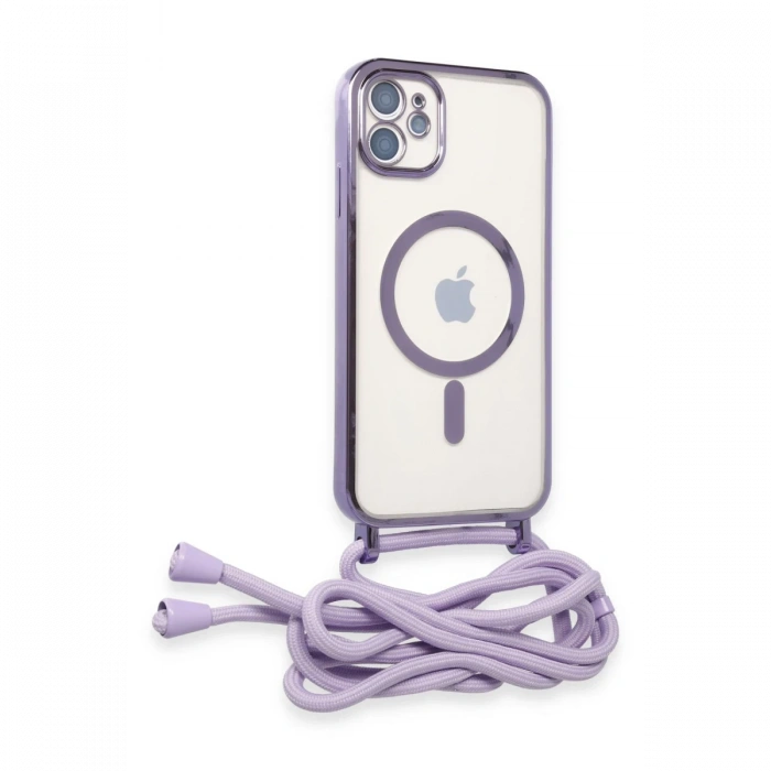 iPhone 11 Kılıf Divo Lazer Askılı Magsafe Kapak