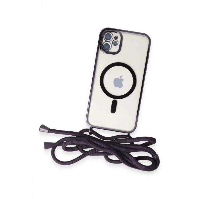 iPhone 11 Kılıf Divo Lazer Askılı Magsafe Kapak