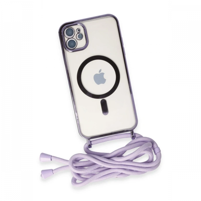 iPhone 11 Kılıf Divo Lazer Askılı Magsafe Kapak