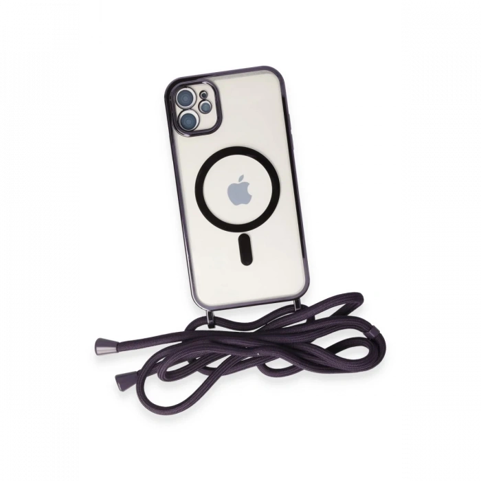 iPhone 11 Kılıf Divo Lazer Askılı Magsafe Kapak