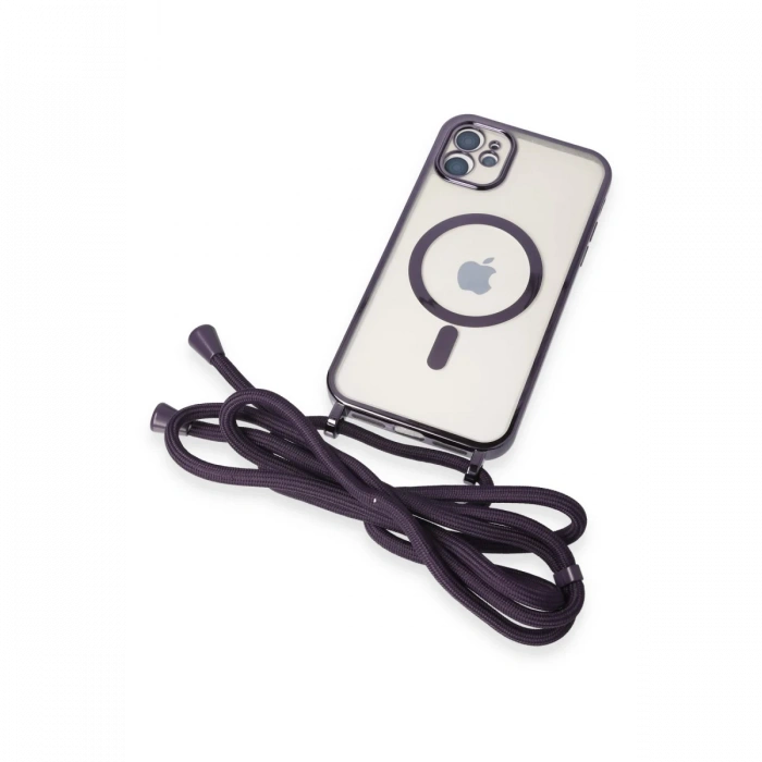 iPhone 11 Kılıf Divo Lazer Askılı Magsafe Kapak