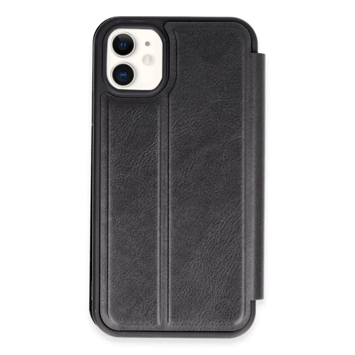 Newface iPhone 11 Kılıf Flip Cover - Siyah