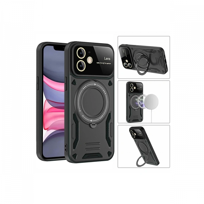 Newface iPhone 11 Kılıf Joy Lens Standlı Kapak
