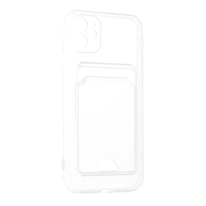 Newface iPhone 11 Kılıf Kart Şeffaf Silikon - Şeffaf